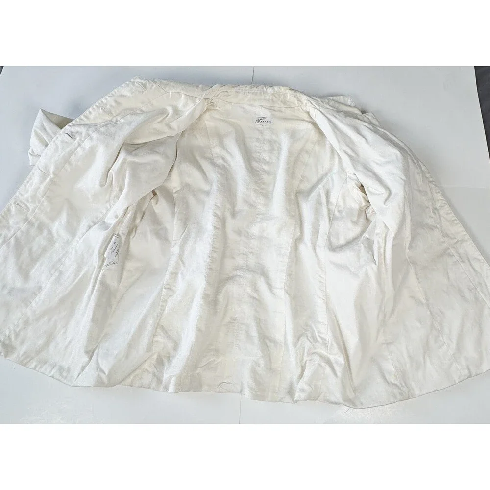 Men's Armani Collezioni Cotton White Blazer Jacket IT 52 US 42 Large $900